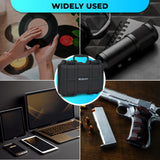 REBUST Lockable Gun Case- TSA Approved Firearm Travel Case with FREE TSA Lock- Hard Gun Safe for Handgun, Pistol, Revolver- Waterproof, Shockproof Gun Storage & Gun Carrying Case- 12.6x9.41x4.43 inch REBUST