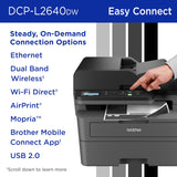 Brother DCP-L2640DW Wireless Compact Monochrome Multi-Function Laser Printer with Copy and Scan, Duplex, Mobile, Black & White | Includes Refresh Subscription Trial(1), Amazon Dash Replenishment Ready Brother