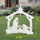 FrontYard Originals All-Weather Outdoor Nativity, Waterproof, Made in USA, Over 4ft Tall, Durable Material, Simple Assembly, Easy Storage, Yard Nativity Set FrontYard Originals