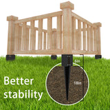 XYADX Fence Post Anchor Ground Spike Heavy Duty Black Powder Coated Fence Stakes Post Base for Mailbox, 24 x 4 x 4 Inches Outer Diameter (Inner Diameter 3.6 x3.6 Inches), Pack of 4 XYADX