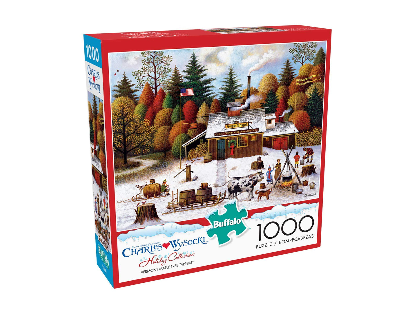 Buffalo Games - Charles Wysocki - Vermont Maple Tree Tappers - 1000 Piece Jigsaw Puzzle for Adults -Challenging Puzzle Perfect for Game Nights - Finished Size is 26.75 x 19.75