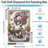 GOUOYANA Skull Diamond Art Kits for Adults, Tarot Card Diamond Painting for Beginners, DIY Full Rhinestone 5D Gothic Diamond Painting Kits (Gemstone Craft), Home Wall Decoration (12x16 inch) GOUOYANA