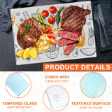 6Pcs Sublimation Cutting Board Blanks, 11x8 Inch Tempered Glass Sublimation Cutting Board Non Slip Glass Chopping Boards for Kitchen, Personalized Cutting Boards for Crafts DIY Gift ToBeAce