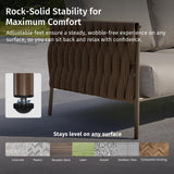 EAST OAK 3-Piece Patio Furniture Set | Armchairs & Coffee Table | Outdoor Furniture with Cushions | Deep Seating Modern Conversation Set | Garden, Porch, Balcony & Backyard | Chestnut & Apricot EAST OAK