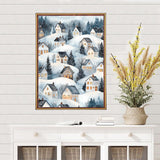 MEIYUDA Winter Snow Scene Diamond Art Kits for Adults, 5D Abstract House Diamond Art Painting for Beginners, DIY Winter House Diamond Painting Full Drill Crystal Craft Kits for Home Wall Decor 12x16in MEIYUDA