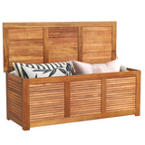 RELAX4LIFE Deck Box Acacia Wood, 46 Gallon Backyard Storage Bin Container for Patio Furniture Cushions, Pillows, Garden Tools, Pool Accessories, Wooden Porch Bench, Indoor Outdoor Storage Box (46 Gal) RELAX4LIFE