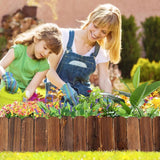 Garden Wooden Fence,6ft X 8in Pine Wood Flower Bed Edging Borders, No Fading Planter Fencing for Outdoor Patio Lawns Yard Flower Bed Decoration SHATGYI