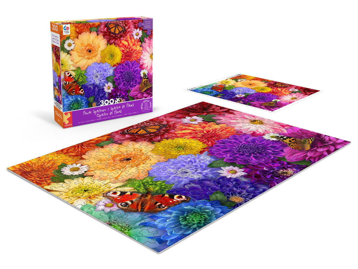 Ceaco - Flower Spectrum - 300 Oversized Piece Jigsaw Puzzle Ceaco
