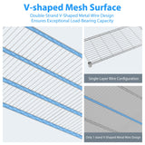 Homdox Heavy Duty Metal Shelves for Storage, 4 Tier Storage Racks and Shelving, Commercial Adjustable Wire Shelving Unit on Wheels, Garage Rack Pantry Shelves Kitchen Shelving, 24"x60"x72", Chrome Homdox