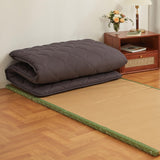 Aircliff Japanese Floor Futon Mattress, Tatami Mat Sleeping Pad, Shikibuton, Mattress Topper, Boys Girls Roll Up Dormitory Mattress, Foldable & Portable Floor Lounger Bed, Guest Bed (Grey, Twin) Aircliff