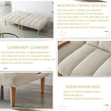 Modern Corduroy Convertible Folding Futon Couch Sofa Bed,with Adjustable Backrest Memory Foam Couch Double Loveseat Sofa for Compact Living Space,Dorm,Game Studio,Apartment,Bedroom (White) Gustonhon