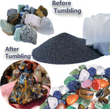 Total 6 LBS Weight Rock Tumbler Grit Set, 4 Step Tumbling Media Refill-Coarse/Medium/Pre-Polished/Final Polish, Silicone Carbide Polisher Grit for Any Rock Tumbler, Rock Polisher, Stone Polisher Tonmp