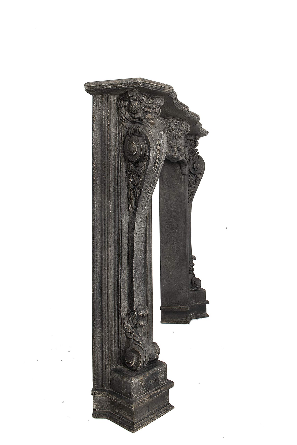 Creative Co-Op Decorative Wood Fireplace Mantel,Black Creative Co-Op