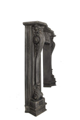 Creative Co-Op Decorative Wood Fireplace Mantel,Black Creative Co-Op