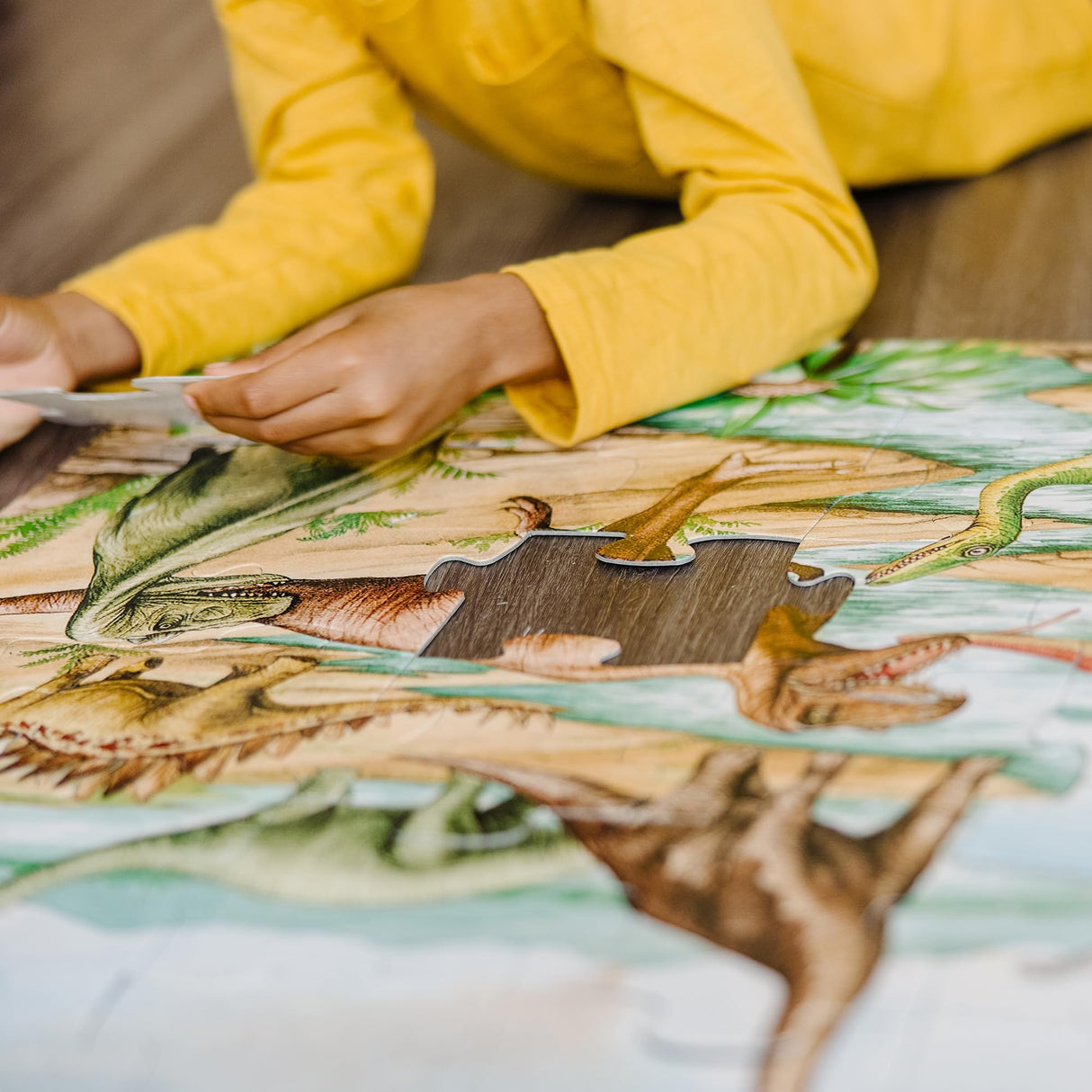 Melissa & Doug Dinosaurs Floor Puzzle - 48 Pieces (2 Feet x 3 Feet Assembled) - FSC Certified Melissa & Doug