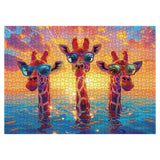 Funny Giraffe Puzzles for Adults 1000 Pieces Fantasy Ocean, Colorful Animal Art Jigsaw Puzzles, Summer Pretty Beautiful Puzzle IdeaBazar