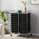Yaheetech 20 Drawers Rolling Storage Cart Multipurpose Movable Organizer Cart Tools Scrapbook Paper Organizer on Wheels, Black Yaheetech