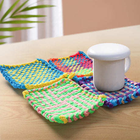 Weaving Loom Kit Toys Crafts - Arts and Crafts for Kids and Adults - Great Birthday Gifts for Girls Ages 6 7 8-12 13 Years Old - Sturdy Frame Potholder Loom Making Kits Portable Box and Craft Loops DDAI