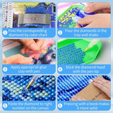 RICUVED Diamond Painting Kits for Adults, Elephant Diamond Art Kits 5D Animal Diamond Art Kits for Beginner, Diamond Dots Painting Full Round Drill Art and Crafts for Home Wall Decor 12x16 Inch RICUVED