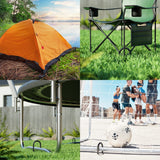 Happin® Ultra Strong Trampoline Stakes Anchors High Wind, Ground Anchors Heavy Duty, Trampoline Tie Down Anchor Kit, Ground Stakes Galvanized Steel, Trampoline Accessories, U Shaped (8 Pack, Black) Happin