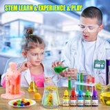 90 Lab Experiments Science Kit for Kids, STEM Activities Educational Scientist Toys Gifts for Age 6-12 Year Old Boys Girls, Chemistry and Physics Set Toys, Volcano Eruption Sbekiev