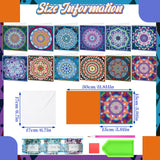 Saillong 12 Pack Mandala Diamond Painting Greeting Card Kits DIY Diamond Art Cards with Envelopes Flower 5D Rhinestones Painting Kits for Adults DIY Crafts Family Friend Birthday Gifts Saillong