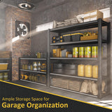 VDEVY 48" W Garage Shelving Heavy Duty 3030Lbs Storage Shelf 5 Tier Adjustable Shelving Units Metal Garage Storage Shelves for Basement, Commercial, Warehouse, Industrial, 72" H x 48" W x 24" D, VDEVY