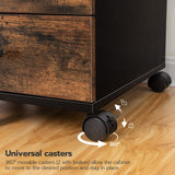 HOOBRO 5-Drawer Chest, File Cabinet, Wooden File Cabinet, Office Cabinet with Drawers, Storage Cabinet for Makeup, for Home Office, Study, Easy Assembly, Rustic Brown BF05WJ01 HOOBRO