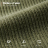 COPIAE 63 Inch Sofa with Extra Deep Seats Oversize, Corduroy Fabric 2 Seater Sofa for Living Room,Modern Couch and Loveseat, Comfy Armrests and Seats and Backrests, Easy Installation, Green COPIAE