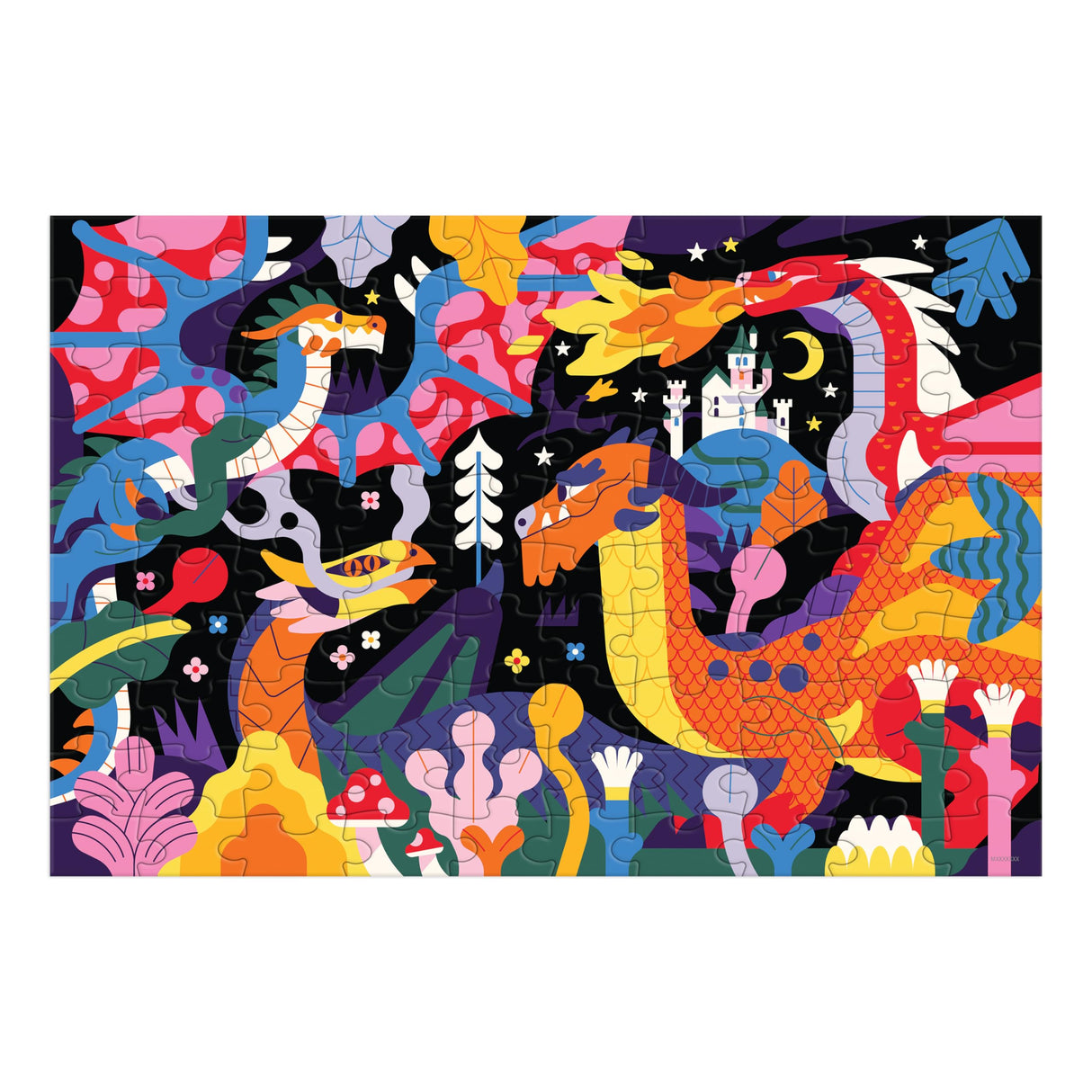 Mudpuppy Dragons – 100 Piece Glow in The Dark Puzzle with Bold Scene of Fire Breathing Dragons and Hidden Puzzle Details in The Dark for Children Ages 5 and Up Mudpuppy