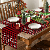 Artoid Mode Red and Black Buffalo Plaid Christmas Placemats for Dining Table, 12 x 18 Inch Seasonal Winter Xmas Snowflakes Holiday Rustic Vintage Thanksgiving Washable Table Mats Set of 4 Artoid Mode