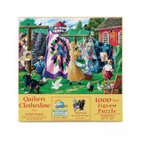 SUNSOUT INC - Quilter's Clothesline - 1000 pc Jigsaw Puzzle by Artist: Joseph Burgess - Finished Size 20" x 27" - MPN# 38864 SunsOut