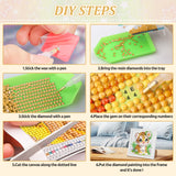 SENQAO Tiger Diamond Art Kit for Adults with Frame Art and Crafts for Adults Ages 6-8 -10-12 Easy to DIY Diamond Art for Adults and Adult Beginners Home Wall Decoration 7.1x7.1inch SENQAO