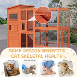 Large Catio Outdoor Cat Enclosure with Weatherproof Roof, 4 Tiers Catios for Cats Patio Outdoor Indoor, Spacious Cat Cage with Resting Rooms, Platforms for Multiple Pet, Kittens & Feral JFHID