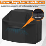 iCOVER Grill Cover 82 Inch, BBQ Grill Cover for Outdoor Grill, 600D Heavy-Duty Waterproof Gas Grill Cover BBQ Cover, Barbecue Grill Covers for Weber, Charbroil, Brinkmann, Nexgrill and More, Black i COVER