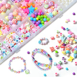 Jwxstore Kids DIY Bead Jewelry Making Kit, Beads for Girls Toys Bead Art and Craft Kits DIY Bracelets Necklace Hairband and Rings Toy for Age 4 5 6 7 8 9 10 11 Year Old Girl Gifts Jwxstore