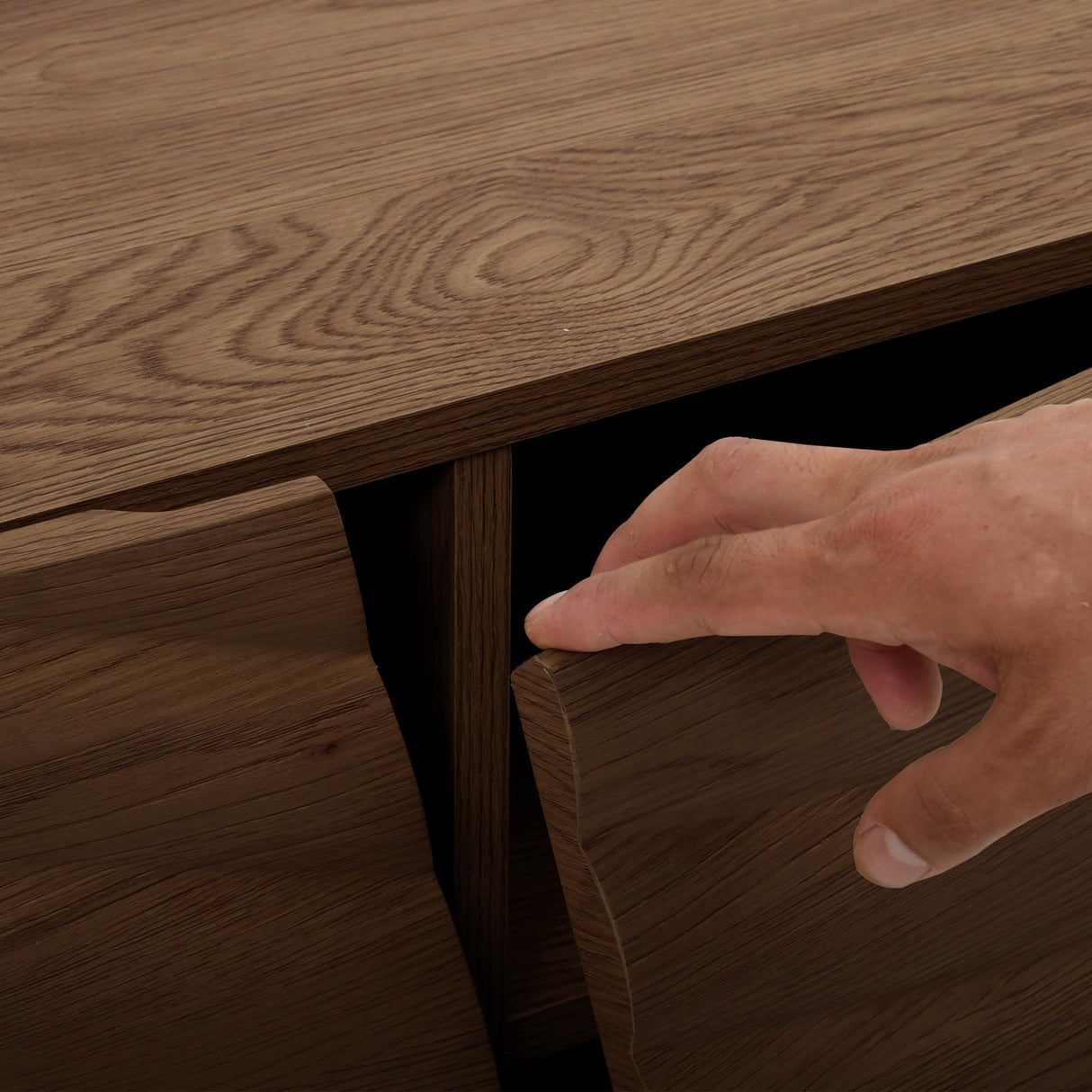 YITAHOME 63" Mid Century Modern TV Stand for TVs up to 65 inch Flat Screen Wood TV Console Media Cabinet with Storage, Walnut YITAHOME