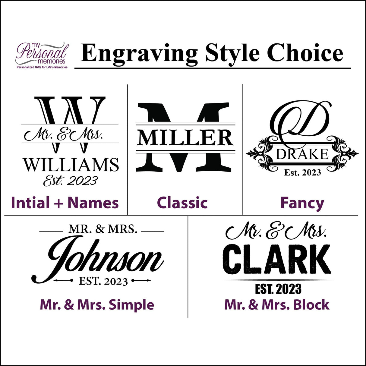 Engraved Wooden Serving Platter Tray with Handles - Personalized and Custom Monogrammed My Personal Memories