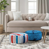 UPWELL Waterproof Inflatable Outdoor Ottoman Pouf,Portable Patio Footrest, Durable & Stylish, Perfect for Garden, Pool, Camping & Home Use - D20 xH9（LeisureLift） UPWELL