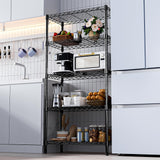 MZG 1250 lbs Storage Shelving Utility Shelving Unit 5-Tier Utility Shelving Unit Steel Organizer Wire Rack for Home,Kitchen,Office (13.7" D x 23.6" W x 62.4" H) M MZG