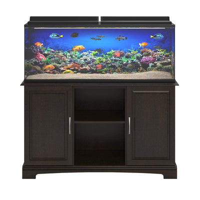 REALROOMS Kai 50-75 Gallon Aquarium or Terrarium Tank Stand, Espresso