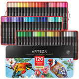 ARTEZA Inkonic Fineliners Pens, Set of 120, 0.4 mm Fine Tip Markers, Water-Based Art Pens for Drawing, Sketching, Journaling, Calligraphy ARTEZA