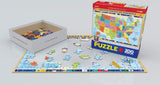 EuroGraphics Map of the United States of America Jigsaw Puzzle (200-Piece) EuroGraphics