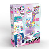 Canal Toys Style 4 Ever Diamond Art Unicorn or Butterfly Lamp Set. Bead up The Unicorn and Butterfly, Then swap Out on The Light up Base. Age 6+ Canal Toys