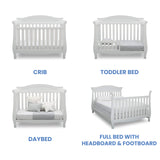 Delta Children Lancaster 4-in-1 Convertible Baby Crib, Bianca White Delta Children