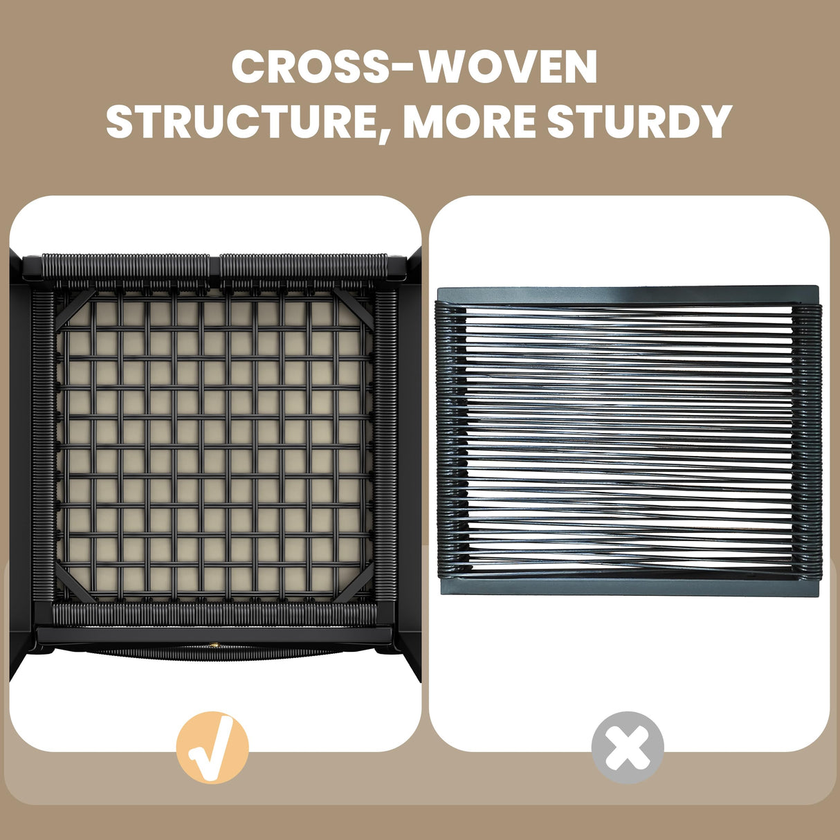 Yaheetech 5-Piece Outdoor Conversation Set, Wicker Rattan Patio Furniture Set w/Rattan Armchairs, 2-Layer Side Table, Ottomans, Acacia Wood Armrests & Metal Frame for Backyard, Porch, Balcony Yaheetech