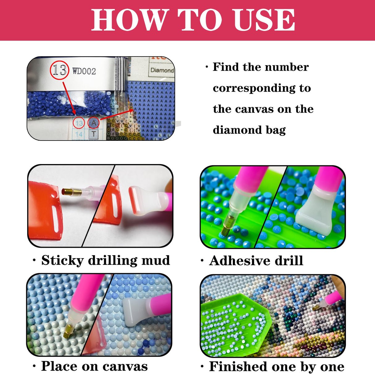 Eiflow DIY Diamond Art Kit for Adults Daisy Flower, 5D Diamonds Painting Kit Craft Gem Art Colorful Flower Full Round Drill(13.8x13.8inch/35x35cm) Eiflow