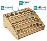 PROSCALE Paint rack organizer stand for modeling and miniatures. Vallejo paint rack kit Vallejo Army paint holder brushes miniatures modeling models (Rack A) PROSCALE