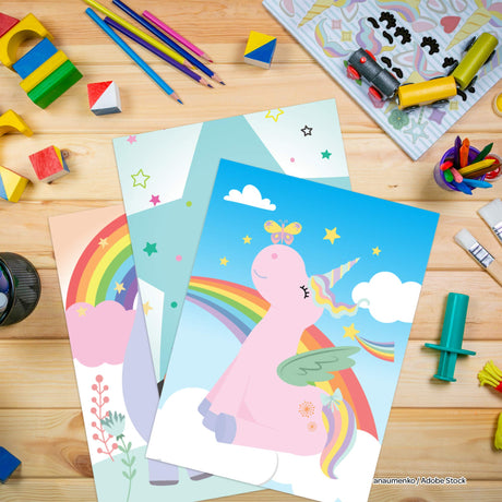 Bendon Inc. Unicorn Coloring and Activity Book with Crayons and 30 Stickers (48470) Bendon