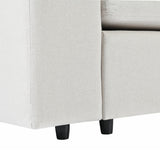 L-Shaped Modular Sectional Sofa with Removable Back Cushions, 3 Pillows and 2 Storage Spaces, Suitable for Living Rooms, Offices Apartments Merax